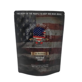 Peacemaker Coffee - Mold Free & Lab Tested - 2ND Amendment MEDIUM Roast (GROUND) -12 Oz. Bag- Retired LEO & Family Operated Company That Supports Veterans & First Responders