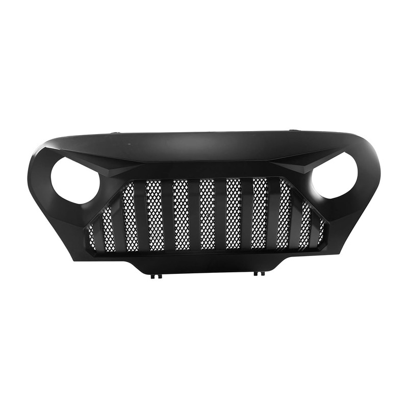 IBESTWOLF Matte Black Front Grill Grille with Mesh for 1997-2006