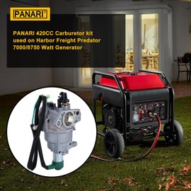 Panari 420CC Carburetor for Harbor Freight Predator 7000 8750 188F Watts Generator 68525 69672 69674 68529 68526 13HP 14HP 15HP 16HP RATO R420-III Engine Parts
