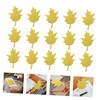 STOBOK 20pcs Glitter Maple Leaf Paper Cutouts for Fall Decor