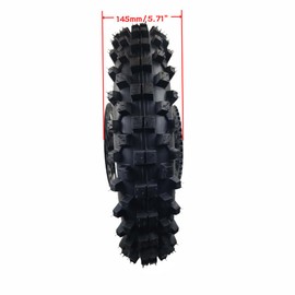 ZTDZZH 16 "Rear Wheel Rim Tire Assembly for Dirt Bike 90/100-16 15mm axle Rear Wheel Rim Tire Fits 50cc-125cc dirt bike TTR SSR CRF Apollo Includes brake disc and sprocket