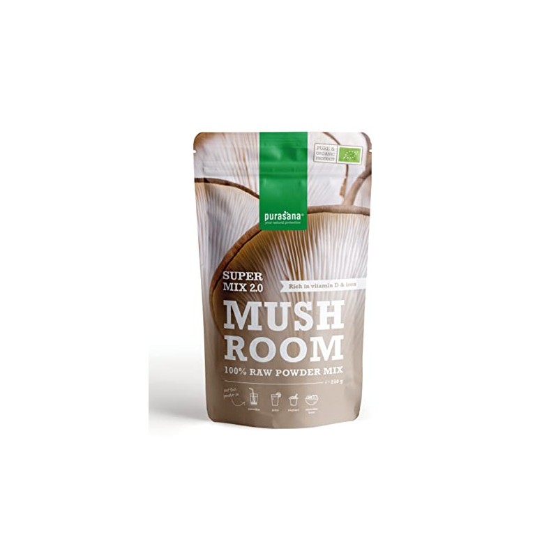 Purasana I 250 g Mushroom Raw Powder Mix I 100%