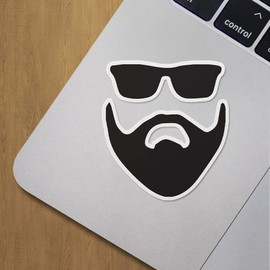 Decal Stickers of Man Face Beard 6 Premium Indoor (No Waterproof) Vinyl Decal Stickers for Laptop Phone Accessory Helmet Car Window Mug Tuber Cup Door Wall Decoration ANDVER308909aBL