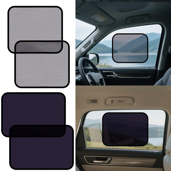 XCBYT 4-Pack Car Window Shades for Baby & Driver- Static