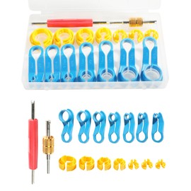 iolory 16PCS Car Fuel Line Disconnect Removal Tool Set,1/4 5/16 3/8 1/2 5/8 3/4 7/8 Inch Fuel Line Removal Tool with Tool,Automotive Tools,Suitable for Disconnecting River Fuel Lines