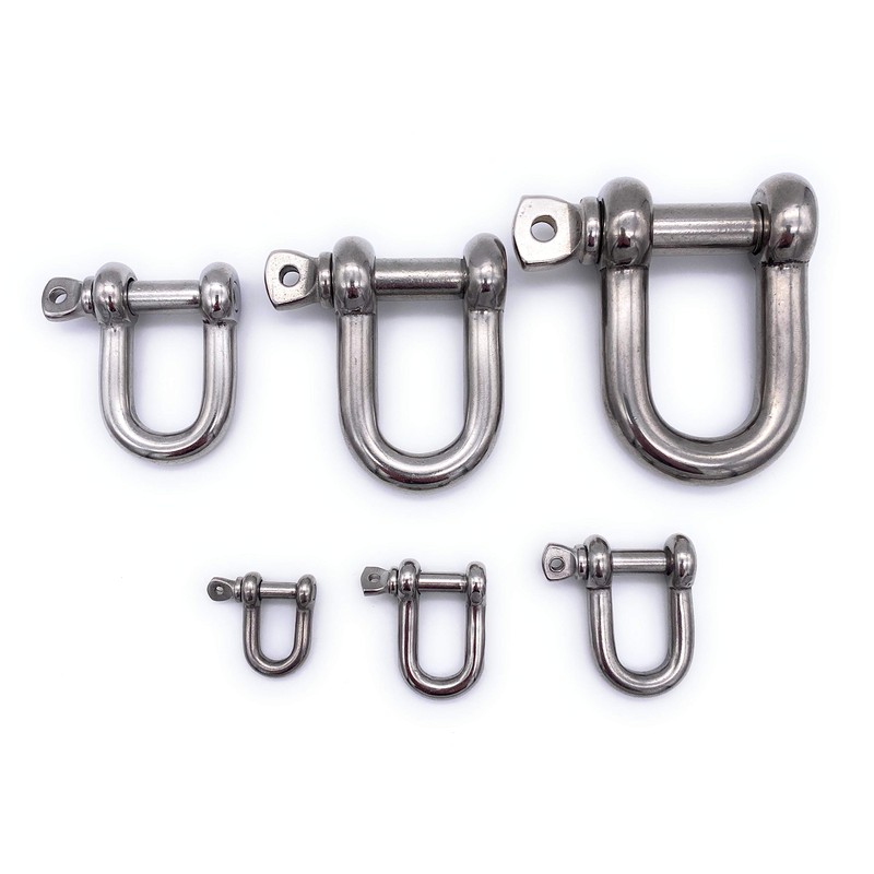 V4A Stainless Steel Shackle Diameter 8 mm Straight Short Shape