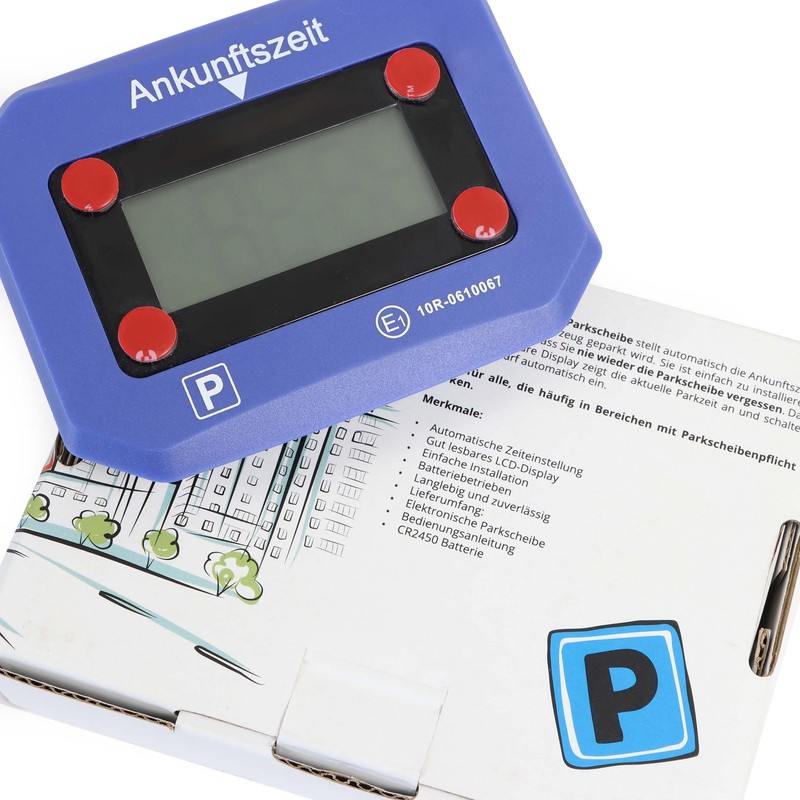 Wiltec Electronic Parking Disc, Digital Parking Meter with KBA Approval,