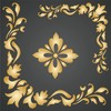 Accent Corners Stencil, 6.5 x 6.5 inch - Classic Flower