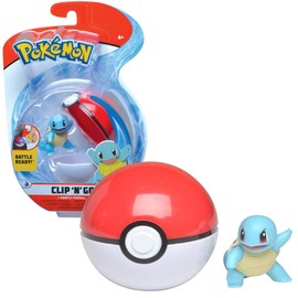 BANDAI Pokémon-Poké Ball & his 5 cm Squirtle, WT97642