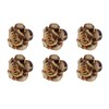 6Pcs Cabinet Knob Rose Flower Shape Delicate Ceramic Knob for