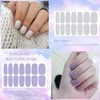 XEAOHESY 40 Sheets Elegant Solid Color Nail Polish Strips with