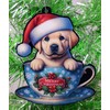 Generic Labrador Retriever Santa Pup in Merry Christmas Tea Cup