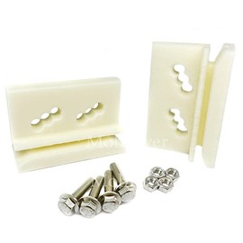 A Pair of Mobriver Reinforced Hinge Runner Glide for Spacemaker Treco Metal Shed Door A67 Replacement ABS White