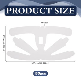 FINGERINSPIRE 50 Pcs Paper Hat Shaper Insert for Baseball Caps White Hat Inner Support Baseball Bump Cap Holder Flexible Long Lasting Hat Shaper Universal Cap Inner Liner for Home Store Display