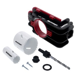 Milescraft 1337 Lock Mate - Door Lock Installation Kit, Door Lock Jig for Wood/Metal Doors with 1-3/8” and 1-3/4” Thickness. Bi-Metal Cobalt Hole Saws Included