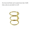 HAHIYO 4Pcs Gold 30mm/1.2inch Inner Diameter Metal 3 Rings Loose