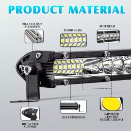 MAYELLO 4pcs 12" LED Work Light Bars Spot Flood Combo Work SUV Boat Driving Offroad ATV