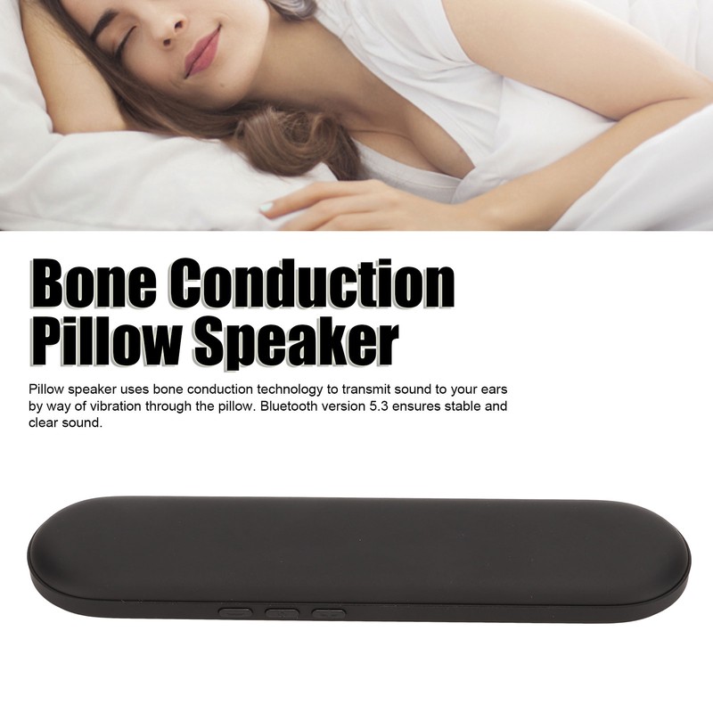 Bone Conduction Pillow Speaker Stereo Bluetooth Wireless Music Box White