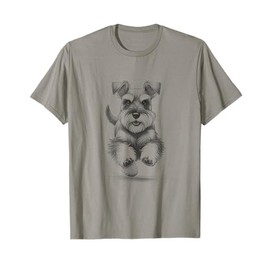Mini Miniature Schnauzer Dog Running Design Idea T-Shirt for Men Women