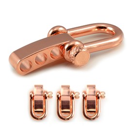 Set of 3 Stainless Steel Shackle, Metallic Copper, SCREW WITH ADJUSTABLE, HIGH QUALITY FOR Paracord Bracelets Cords and more, color: Copper – Brand Ganzoo
