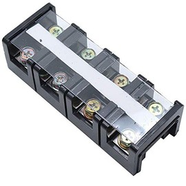 Sscon 2pcs Terminal Block 4 Position 600V 60A Dual Row Screw Terminal Strip TC-604