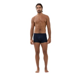 Mey 49121-668 Men's Casual Cotton Blue Solid Colour Fitted Boxer Large (Brand Size 6)