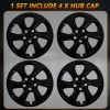 Mayello For 2019-2024 Toyota RAV4 17" GLOSS BLACK Hubcaps Wheel