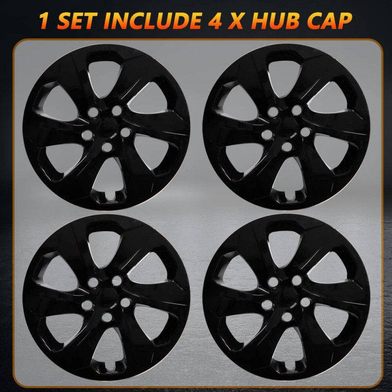 Mayello For 2019-2024 Toyota RAV4 17" GLOSS BLACK Hubcaps Wheel