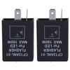 2Pcs LED Flasher 2‑Pin Electronic Relay Normally Open Car Turn