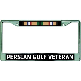 Persian Gulf Veteran Chrome License Plate Frame