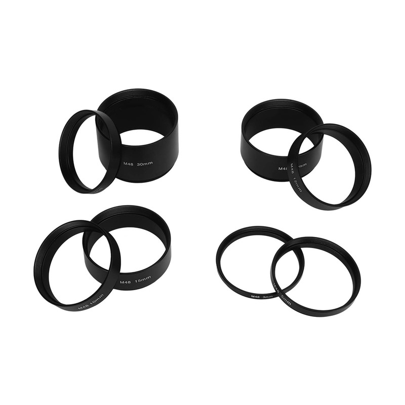8 PCS M48X0.75 Focal Length Extension Tube Kit 3 5