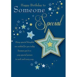 Piccadilly Greetings WONDERFULLY WORDED GLITTER COATED TO SOMEONE SPECIAL BIRTHDAY GREETING CARD