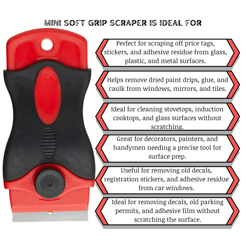 Mini Soft Grip Scraper – Compact Label & Sticker Remover