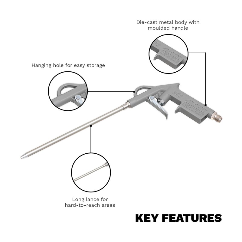 Sealey Sa919 Air Blow Gun 200Mm Lance