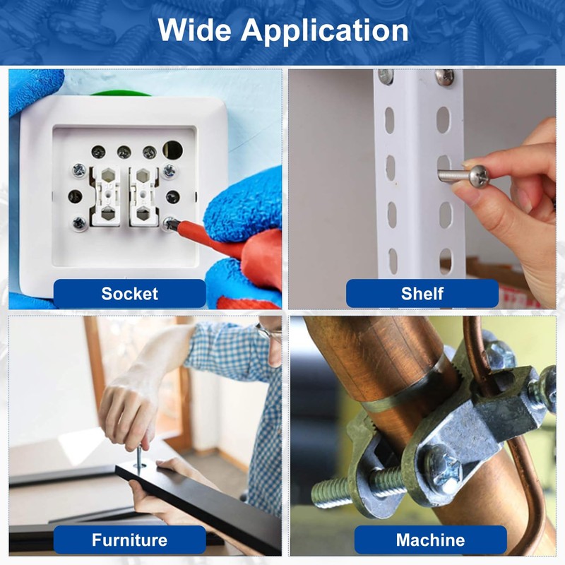 MroMax M3 x 60mm Machine Screws Phillips Head Screw 304