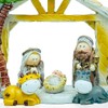 Gesar Christmas Nativity Scene with Ceramic Hut - Set of