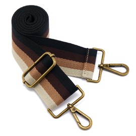 ZOOEASS Bronze Buckles Purse Strap, 2" Wide Crossbody Handbag Strap Adjustable Replacement Shoulder Strap Vintage Embroidery Guitar Style(5CM-Color20)