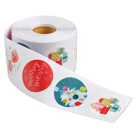 American Greetings 500-Count Bulk Christmas Stickers, Kathy Davis Designs, Holiday Seals