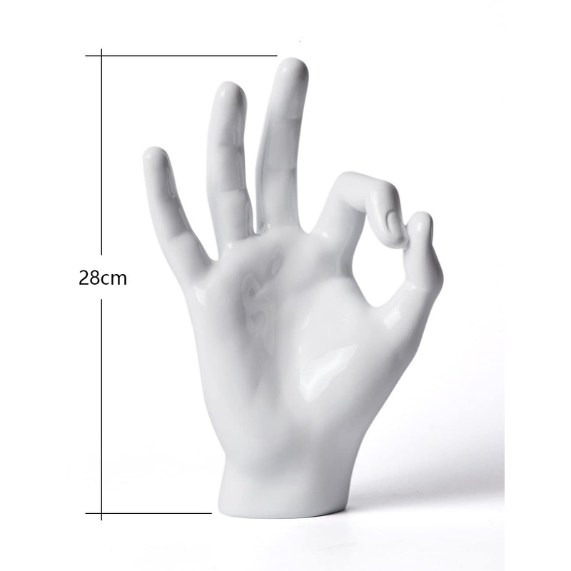 NENBOLEC Modern Sculpture Decor Finger Statue Figurine Hand Gesture Gifts