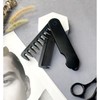 2-in-1 Men's Protable Folding Pocket Comb - Black, Fine &