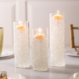 Fun Express Cylinder Vases with Floating Candles Decorating Kit - 39 Pc.