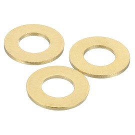 sourcing map 3 Pack Brass Flat Washer, M14 Copper Washers Crush Washer Kit Assortment, 14mm ID, 28mm OD, 2mm Thick for Bolts Screws Machinery Repair, Outdoor Construction