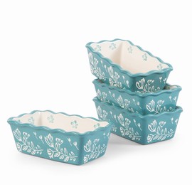 Wisenvoy Mini Loaf Pan Bread Pan Ceramic Loaf Pans for Baking Bread Mini Bread Loaf Pans 4-Pieces Bread Baking Pan