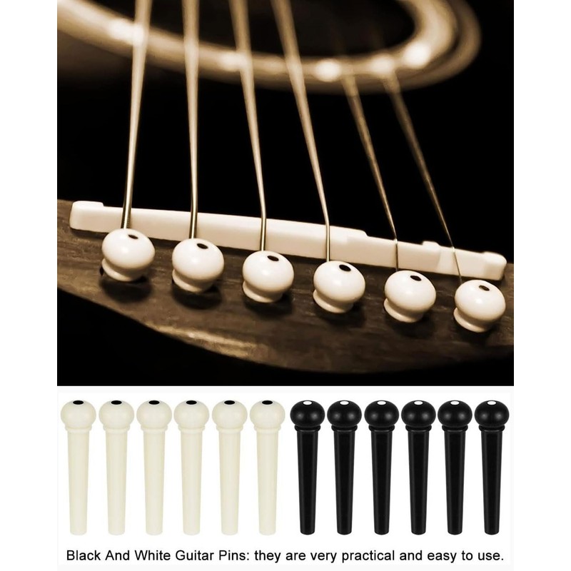 BPTRKOM Guitar Pins Bridge Plastic Guitar Bridge with 2 Pieces