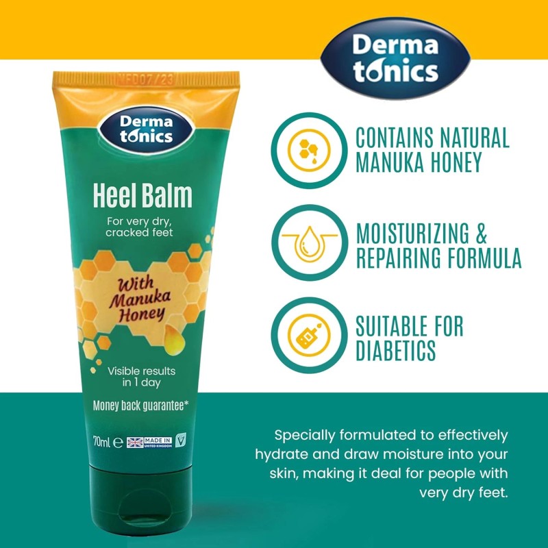 Dermatonics Manuka Honey Heel & Elbow Cream - Moisturizing &