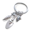 Gardening Keychain Gift, Shovel Corn & Carrot Charm - Thanks