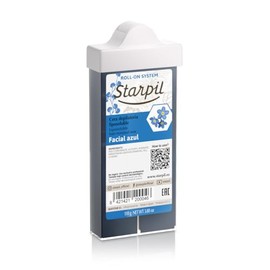 STARPIL Cera Depilatoria Azul Facil Roll-on para Pieles Sensibles | Alta Temperatura | Sin Sensación de Calor | Higiénica y Efectiva | Ideal para Rostro | Respetuosa con la Piel | Fusión Rápida