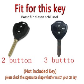 ontto TPU Car Key fob Cover Fit for Toyota Camry Avalon Matrix Corolla Venza RAV4 Yaris Land Cruiser Key case Keychain Key Shell Key Holder Accessories Protector 3 Button Black