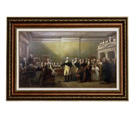ELITEART- General George Washington Resigning His Commission by John Trumbull Oil Painting Reproduction Giclee Wall Art Canvas Prints-Framed