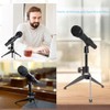 Pyle soporte para micrófono de escritorio - tripie ajustable en